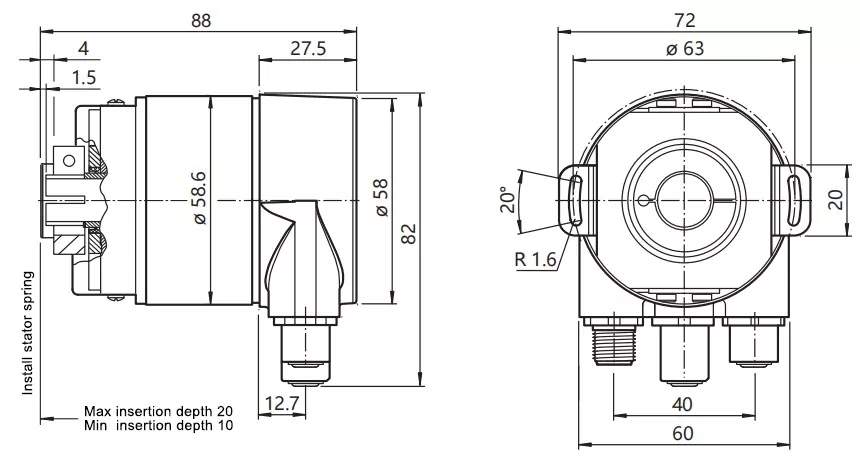 58mm Profinet Io Heavy Duty Encoder